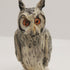 Ceramic White faced scops owl sculpture - Fran