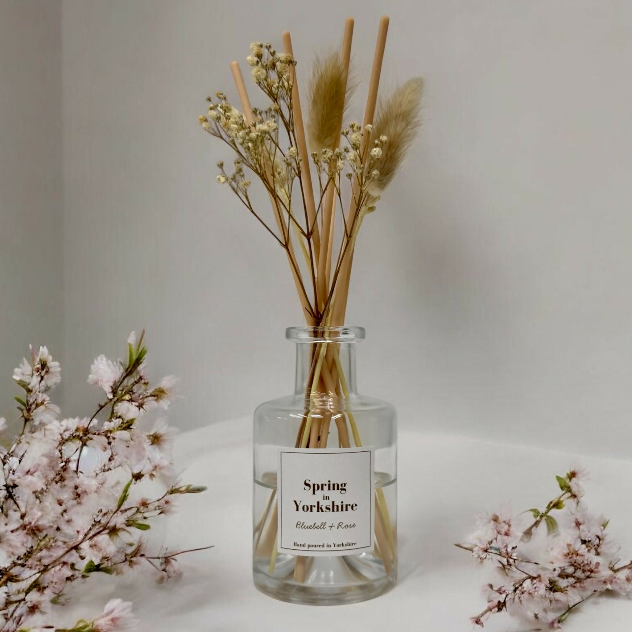 Spring in Yorkshire - Bluebell and Rose Dried Flower Reed Diffuser - 100ml
