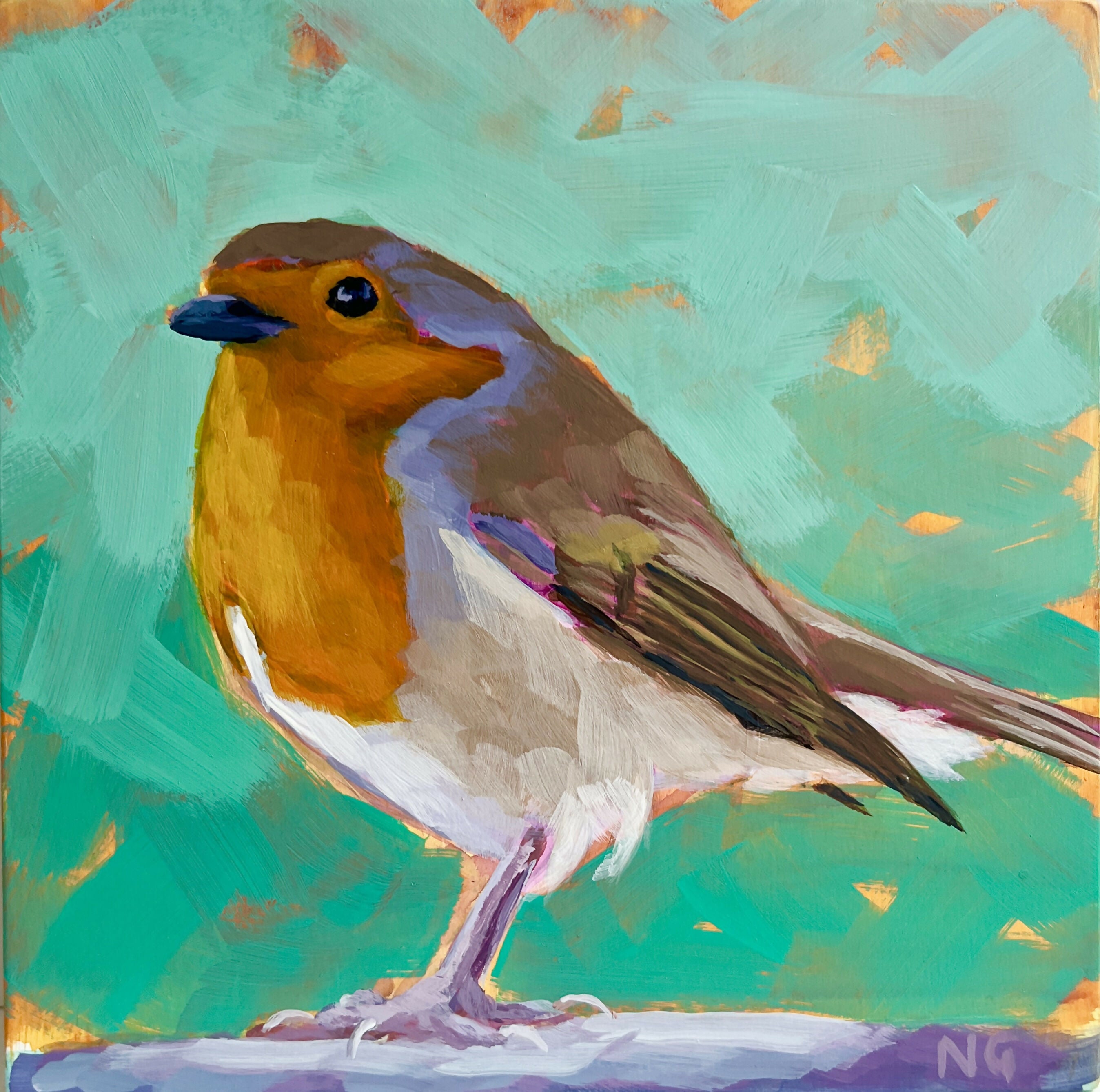 Little Robin - Original Acrylic Painting