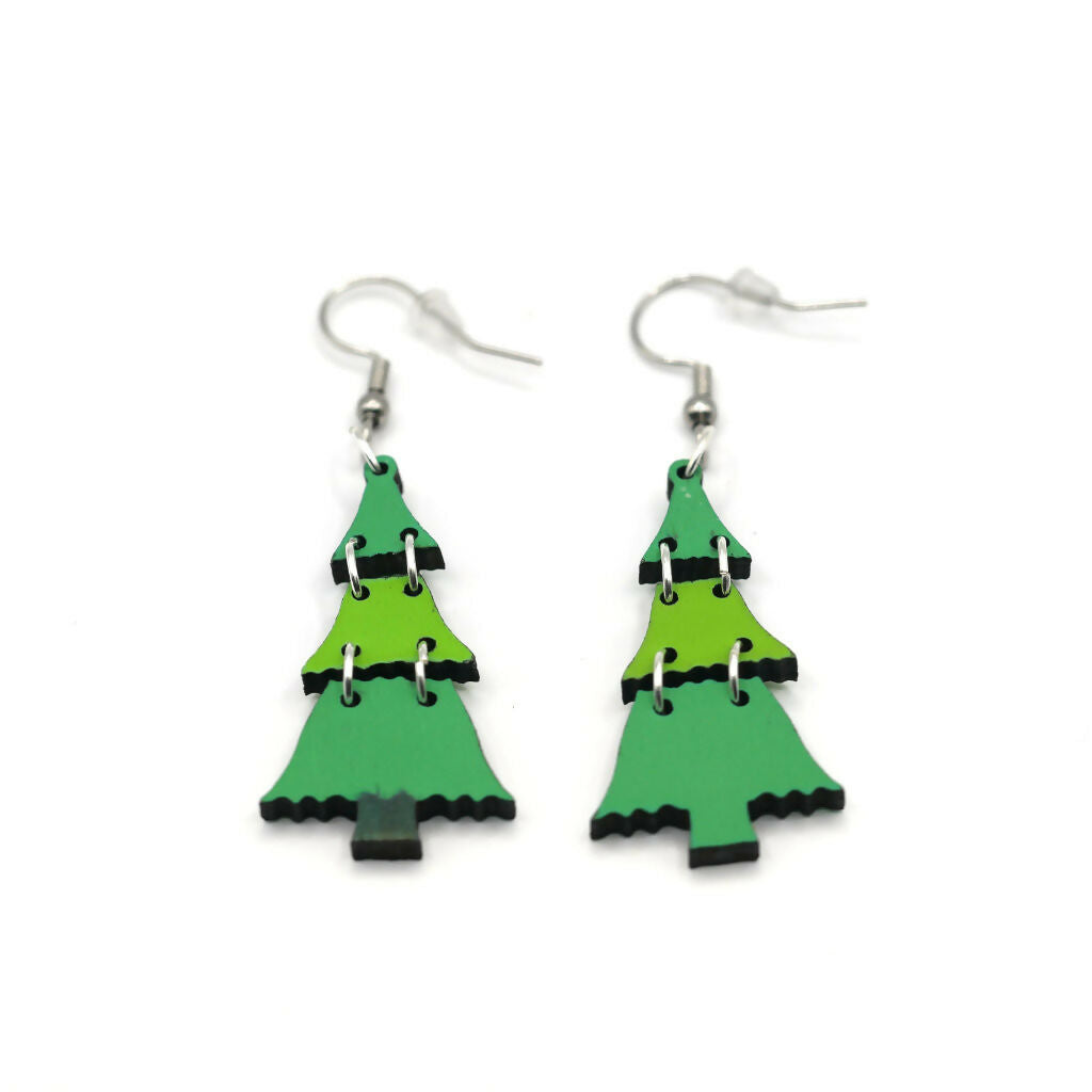 Christmas Tree Dangle Earrings