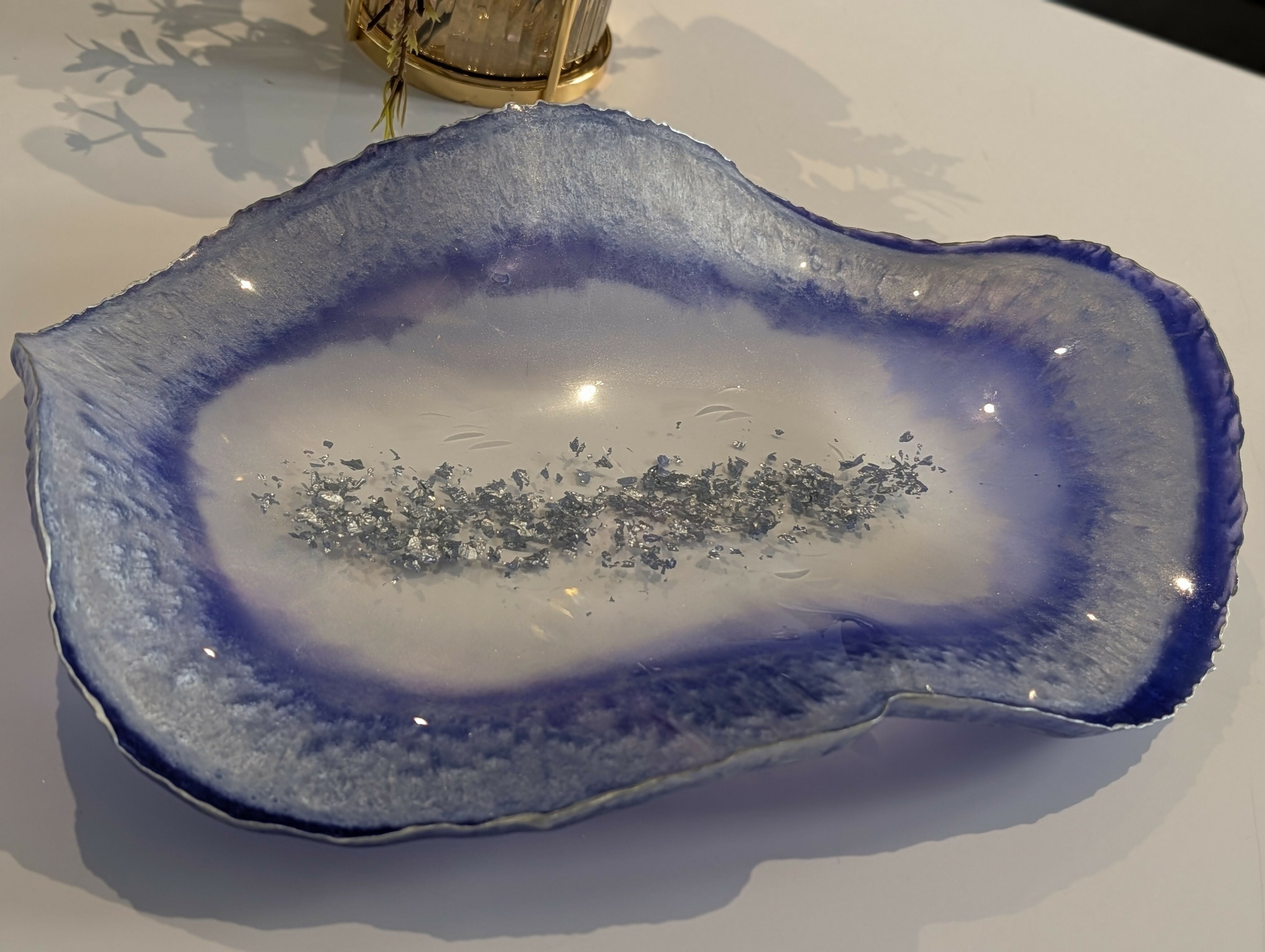 MULTI COLOUR HANDCRAFTED RESIN TRINKET DISH