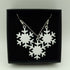 White Enamel Snowflake Earring and Pendant Set