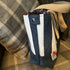 Unique Handcrafted Striped Denim Tote Bag Handbag Made From Upcycled Jeans