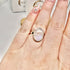 WHITE MOONSTONE OVAL RING SIZE O