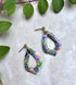 Funky Pattern Collection - Teardrop Dangle Polymer Clay Earrings