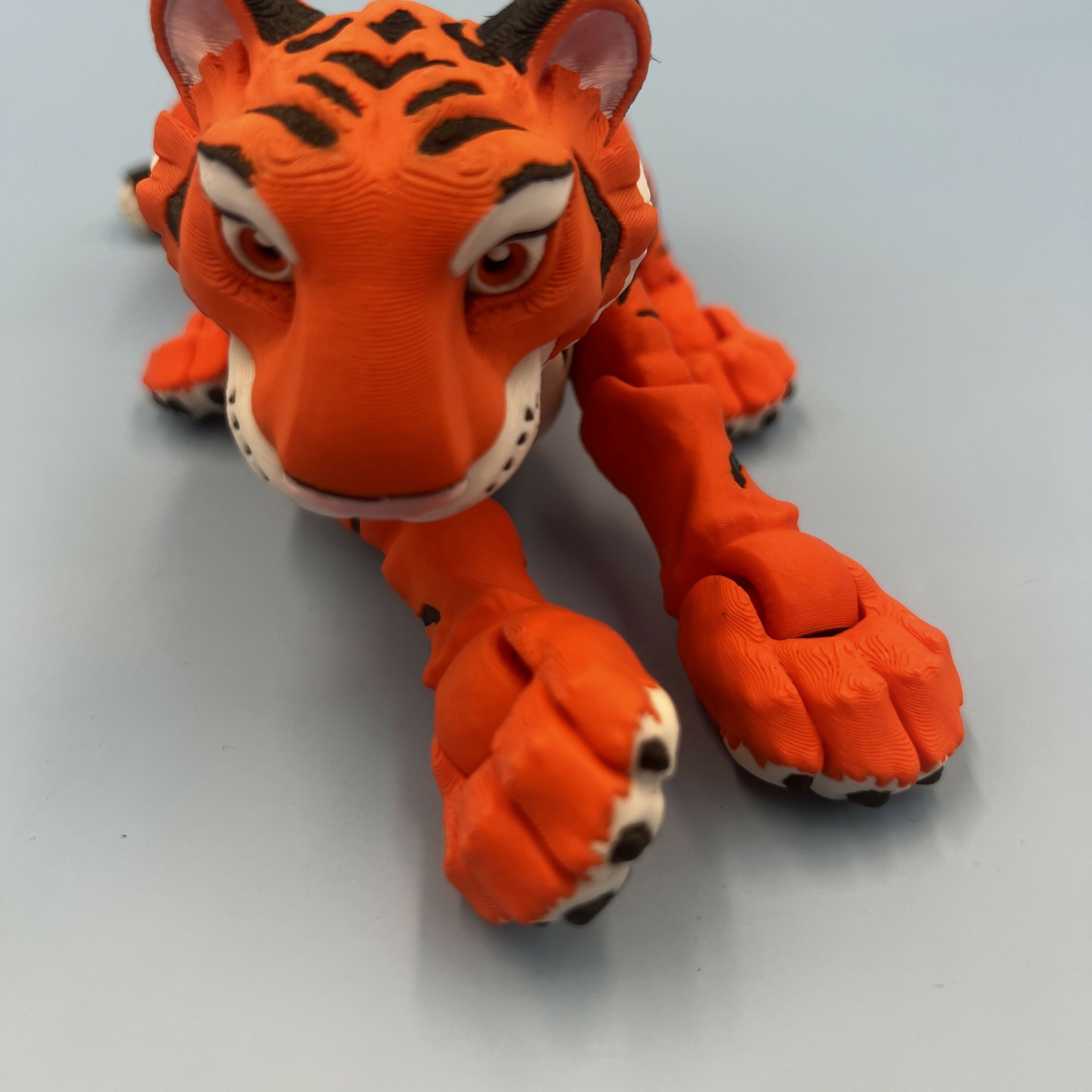 3D Printed LARGE: Articulated Sensory Fidget Animals friends Tiger 25cm