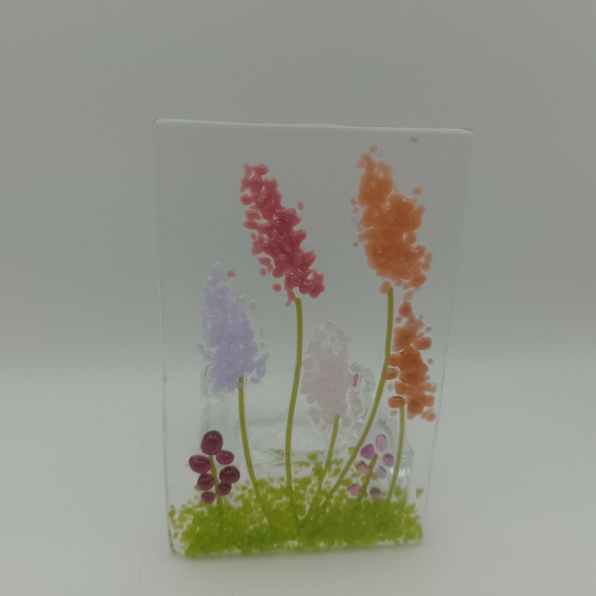 Fused Glass Flower Tealight Holder