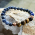 Men's Handmade Tiger's Eye And Sodalite Beaded Bracelet
