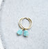 14-Karat Gold Filled & Amazonite Drop Hoop Earrings