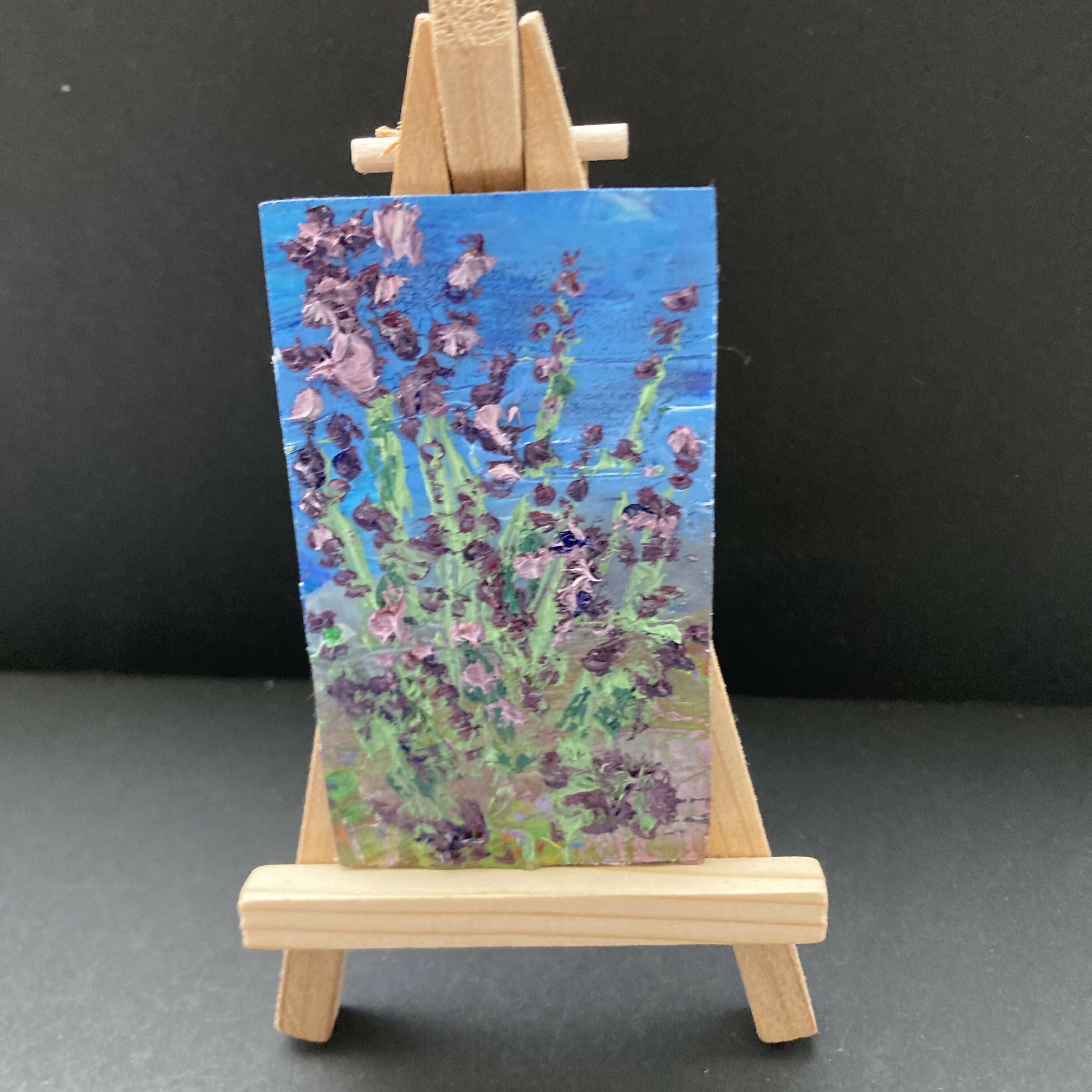 Lavender - Mini Canvas Oil Painting Fridge Magnet
