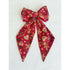 Red Gingerbread Man Christmas Hair Bow with Barrette Clip