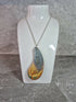 Unique Hand Crafted Tear Drop Shaped Blue, Gold Red and Green Pendant