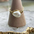 Handmade Gold Vermeil Fresh Water Pearl Ring Size M1/2