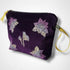 Lotus Flower Aubergine Velvet Makeup Bag