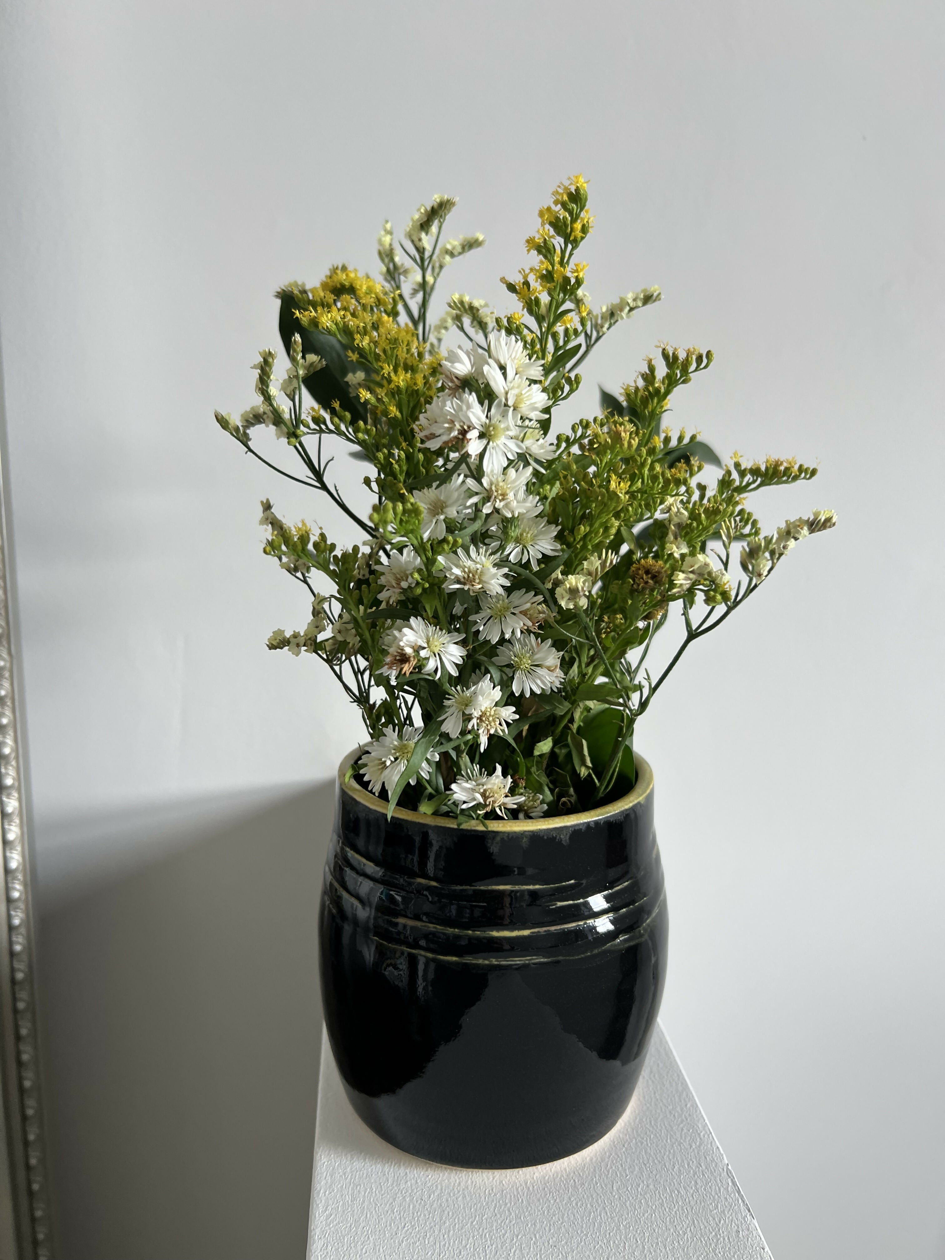 Black Ceramic Vase