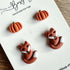 Autumn & Halloween Stud Earrings / Set of 2 pairs of Studs / Handmade Polymer Clay Jewellery