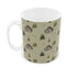 Ceramic Mug | heart tree, cottage, mushrooms art-led designs