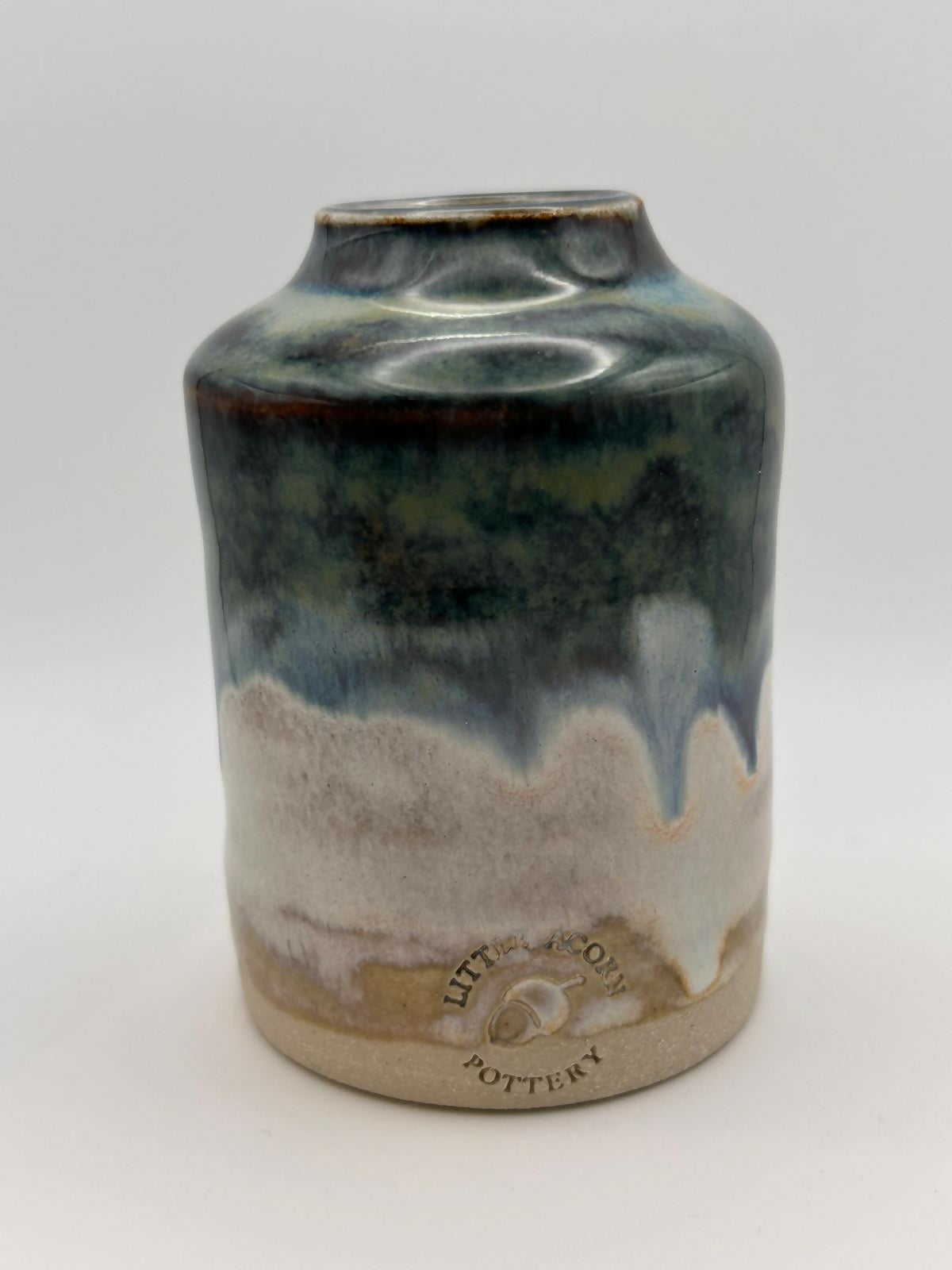 Blue & Grey Dripped Glaze Reed Diffuser Bottle/Bud Vase
