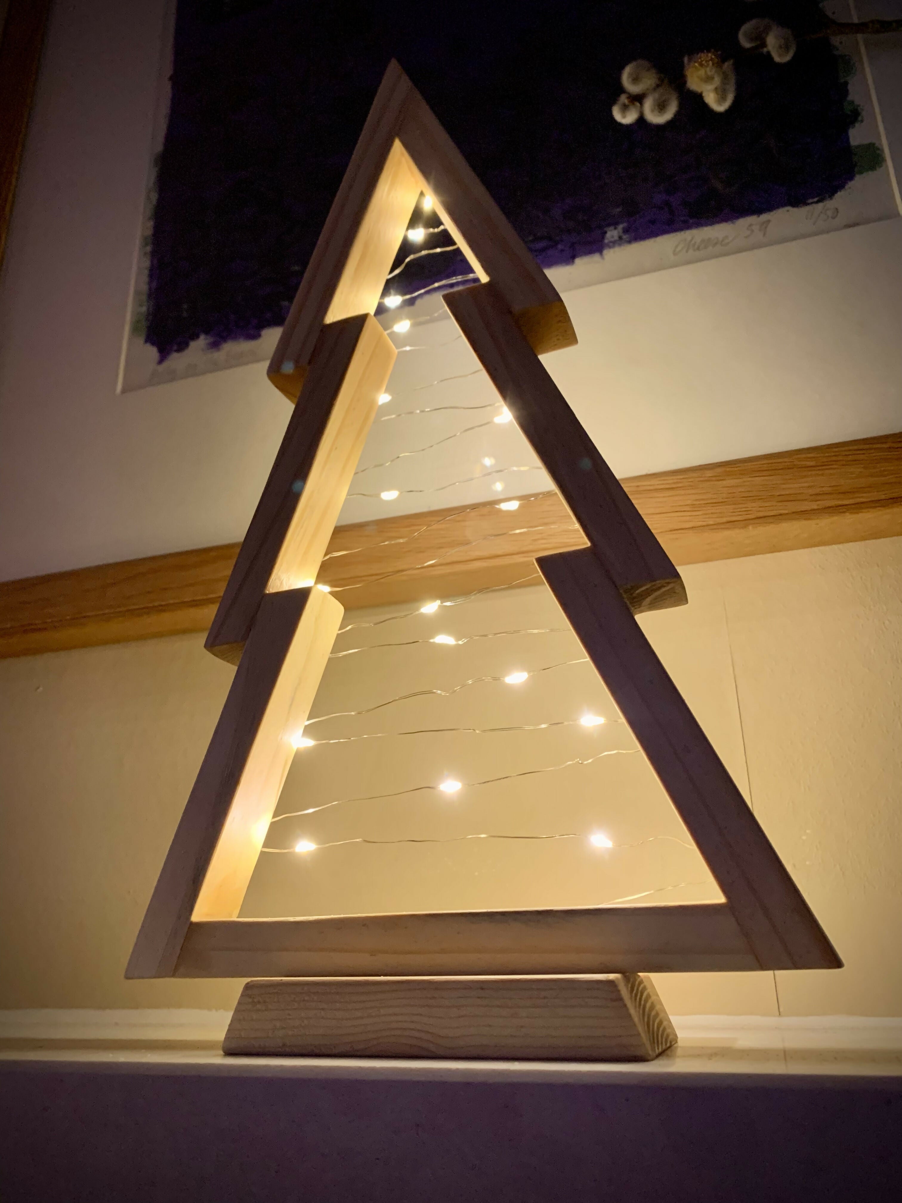 Wooden Christmas Tree Decoration