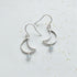 Sterling Silver Crescent With Moss Aquamarine Earrings
