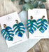 Ocean Dream Collection - Monstera Leaf Polymer Clay Earrings