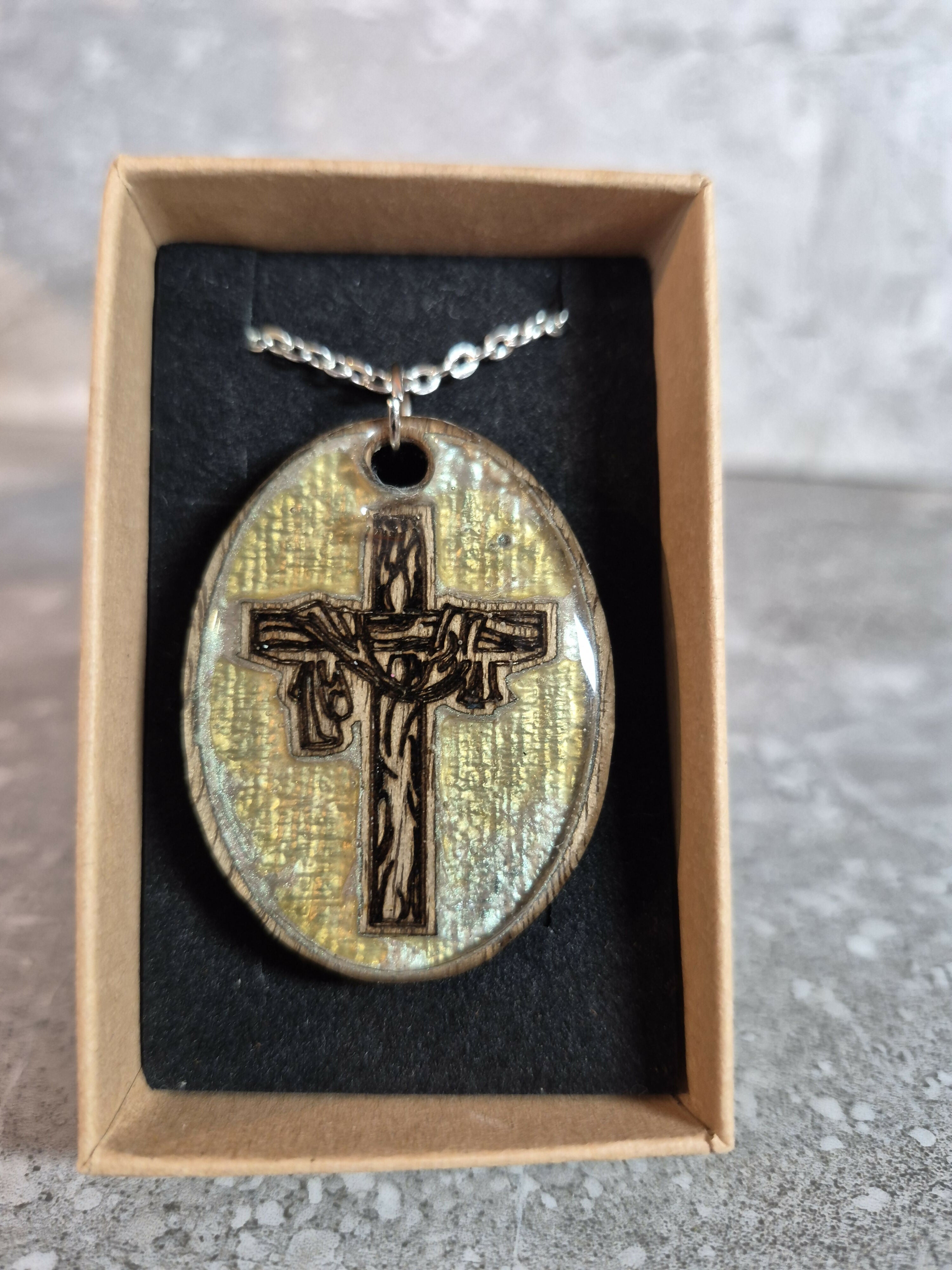 Handcrafted and Engraved Cross Pendant