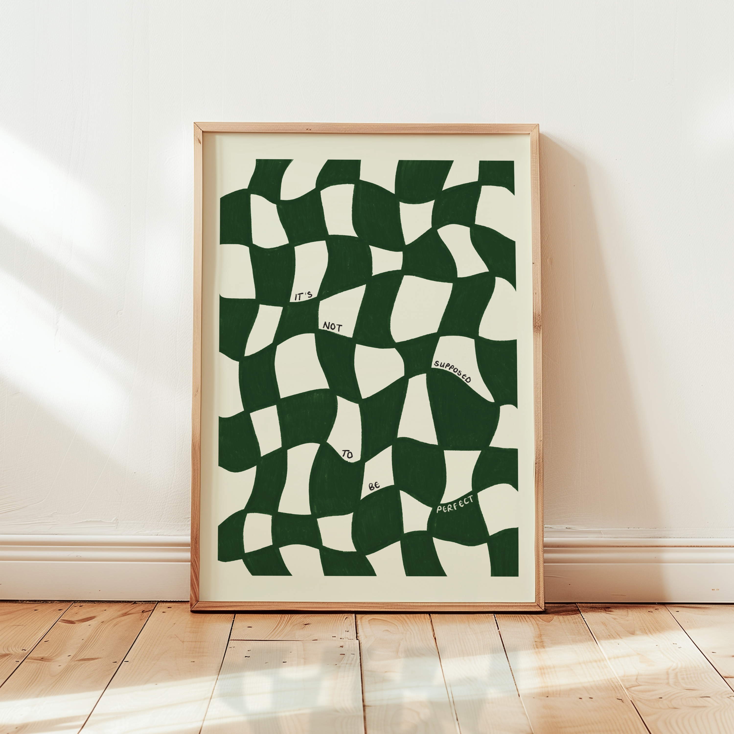 It's Not Supposed to be Perfect Checkered Print