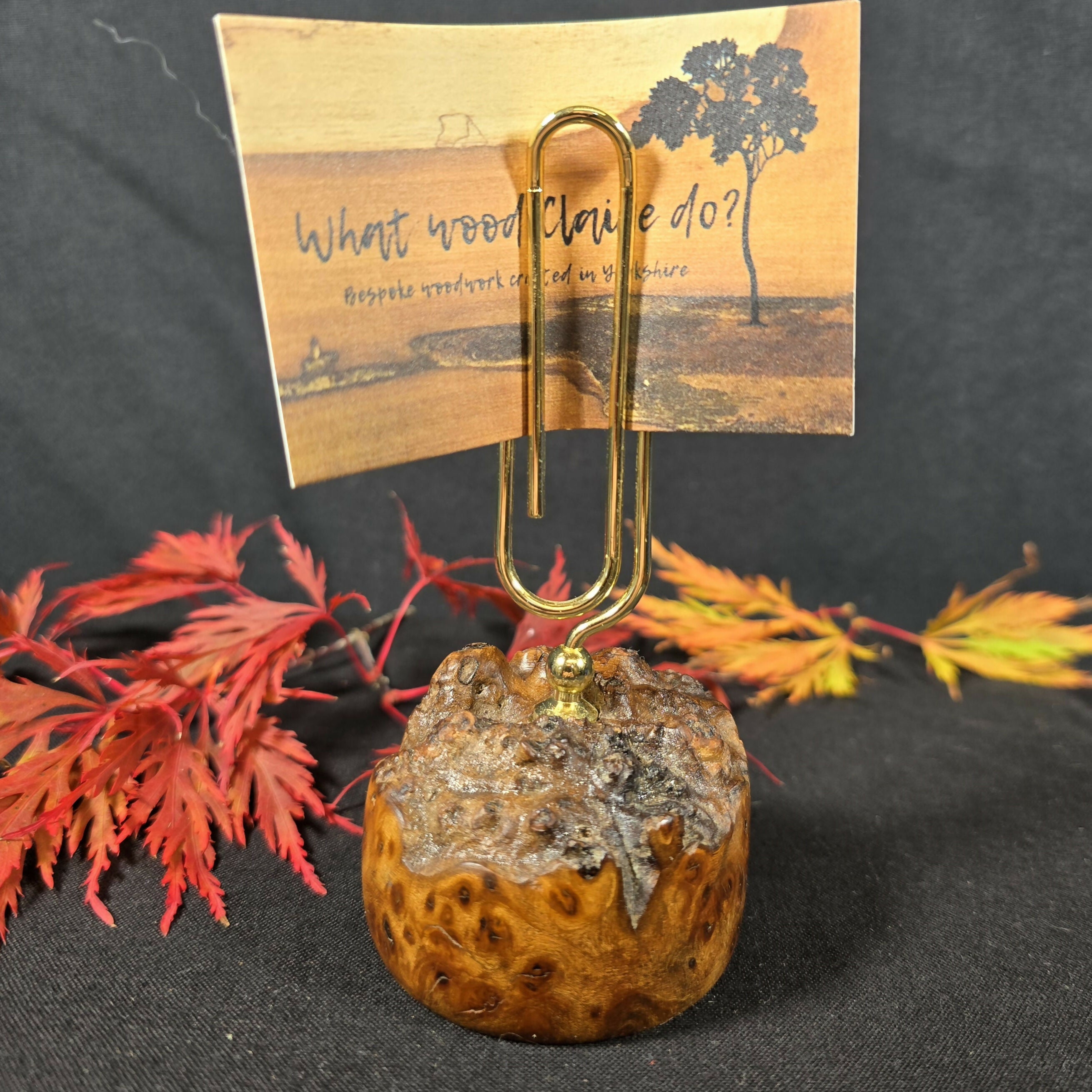 Hand Turner Rustic Elm Burr Photo Holder