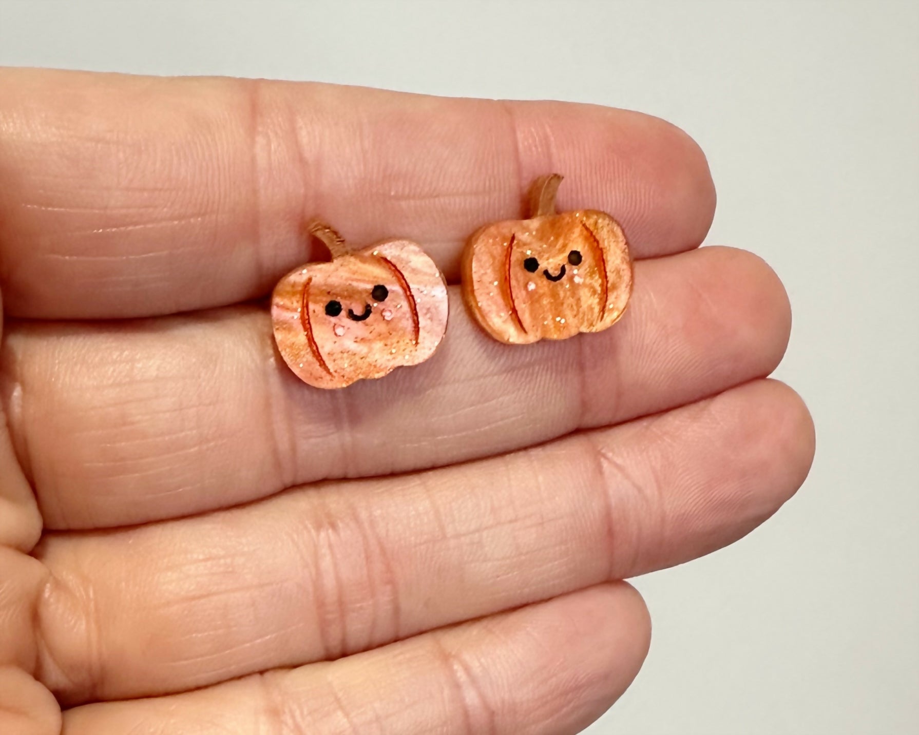 Happy Pumpkin Studs