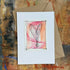 Abstract Sparkle Heart Card in Pink