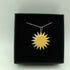 Yellow Enamel Sunburst Pendant