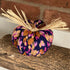 Colourful Handmade Pumpkin Decoration, Pink And Mustard Upcycled Fabric Ornament, Autumn And Halloween Home Decor Gift