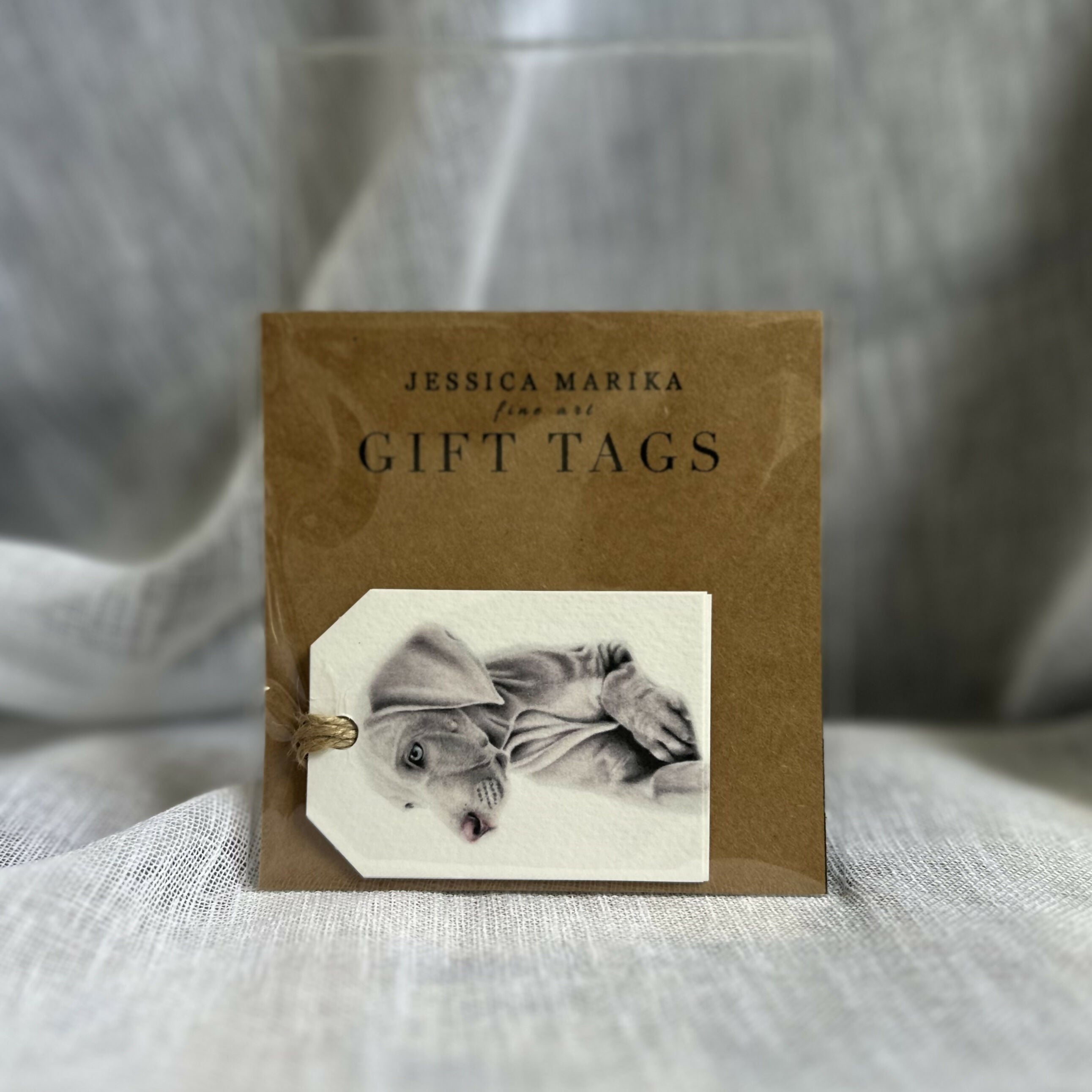Weimaraner Gift Tags – Set of 4 Tags – Dog Lover Gift – Pet Illustration – Handmade
