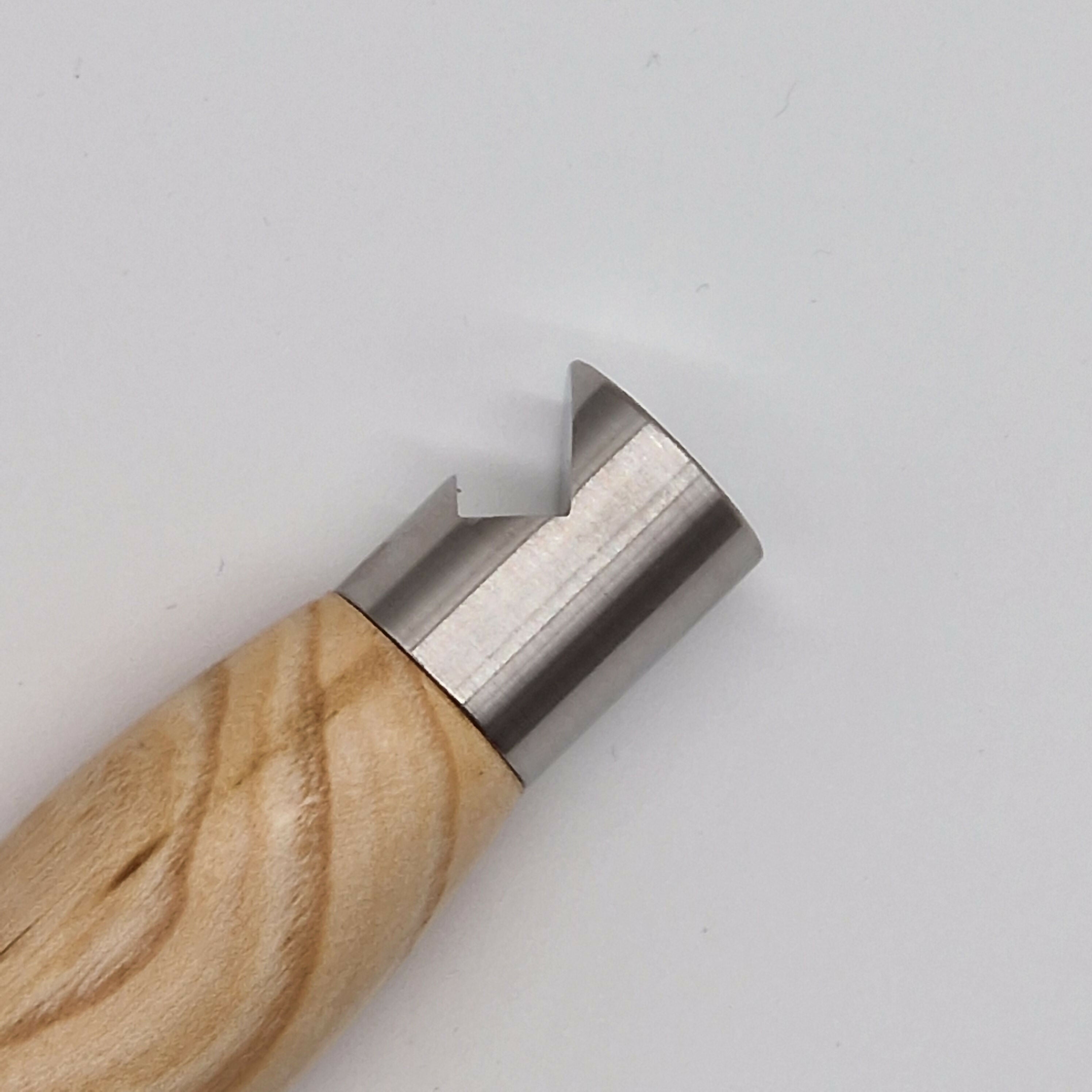 Hand Turned Bottle Opener made from Elm Wood with Stainless Steel Head