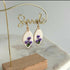 Purple Violet Flower Earrings