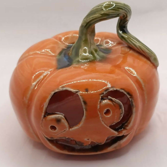 Ceramic Pumpkin Tea Light Small