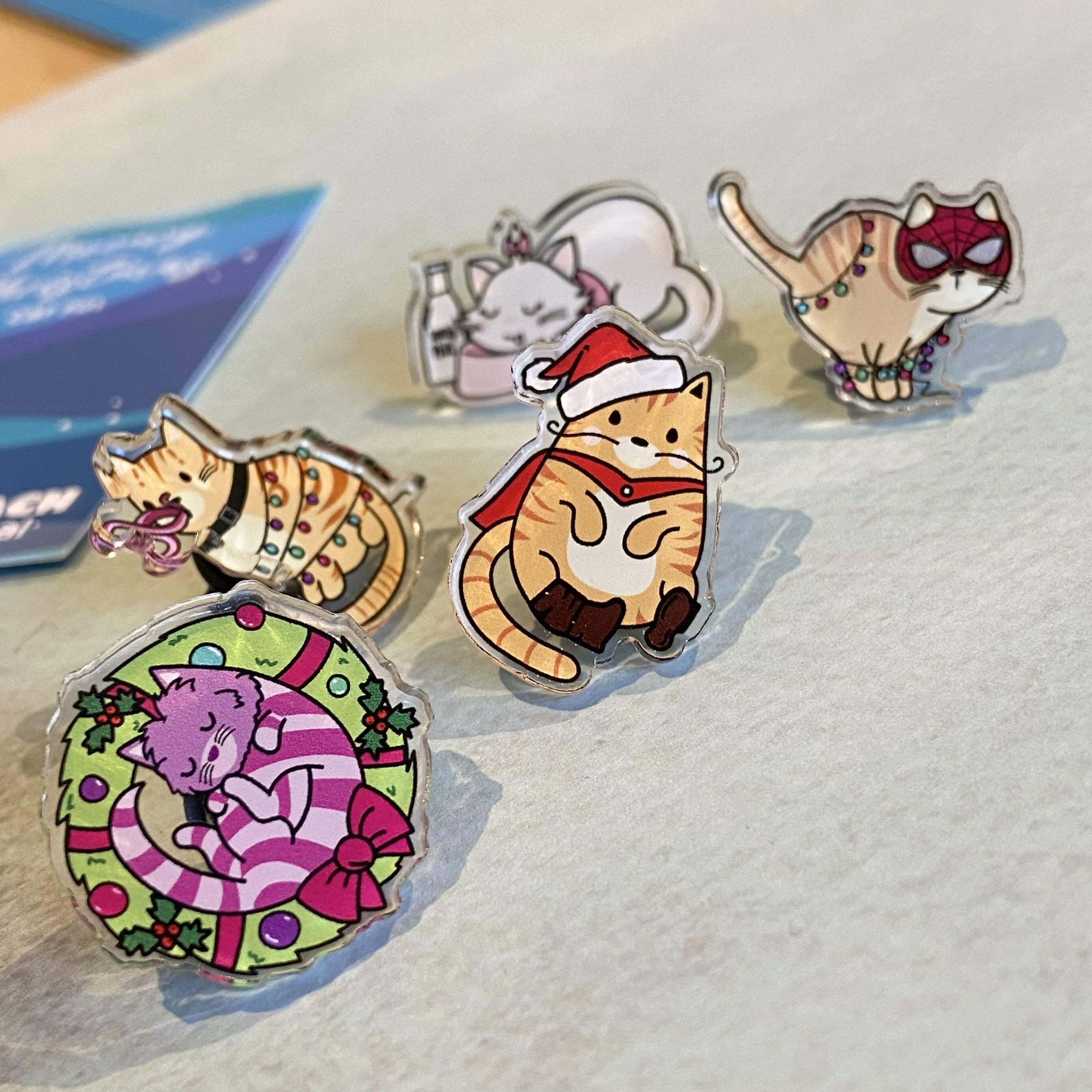 Christmas Cat Pin Badge