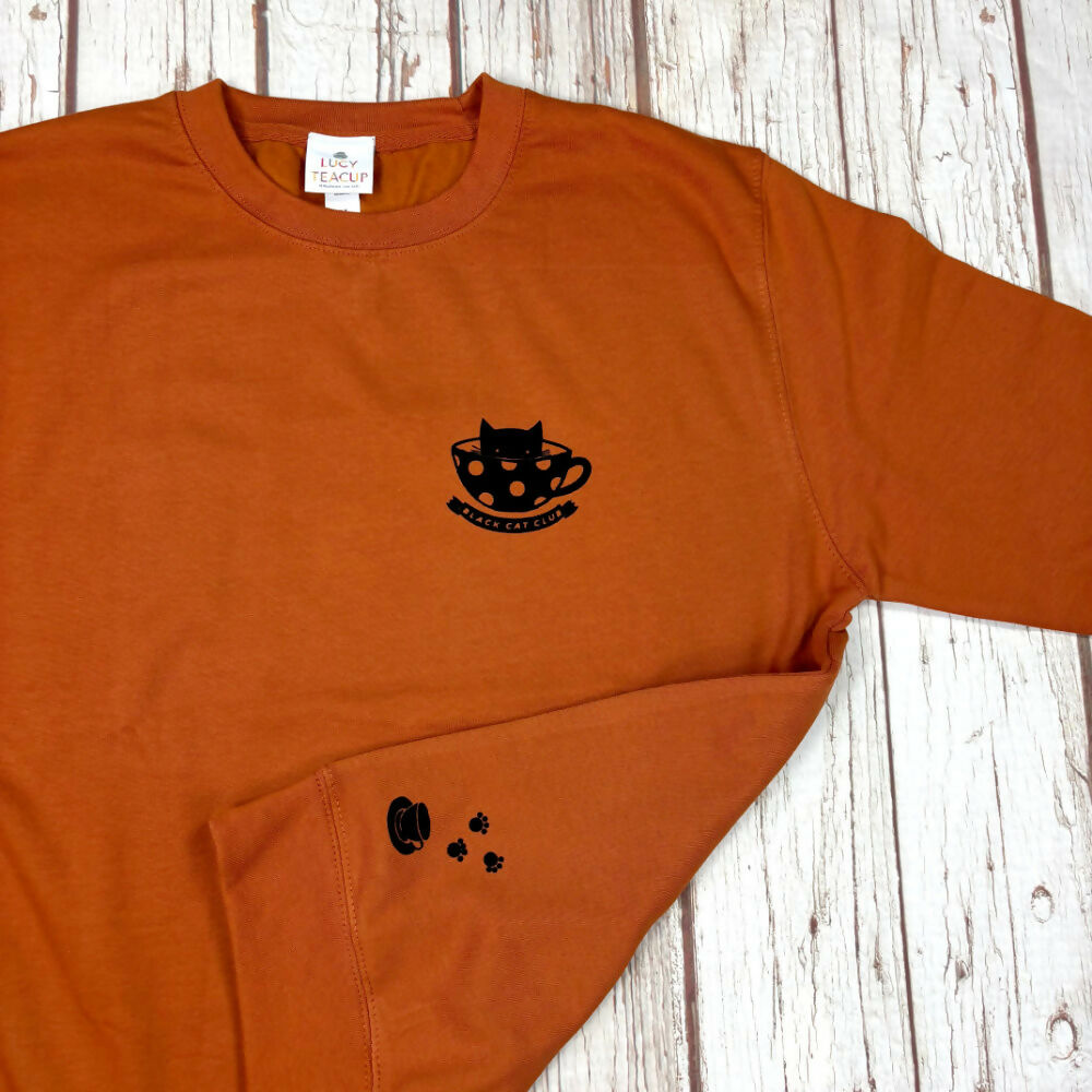 Black Cat Rust Unisex Sweatshirt