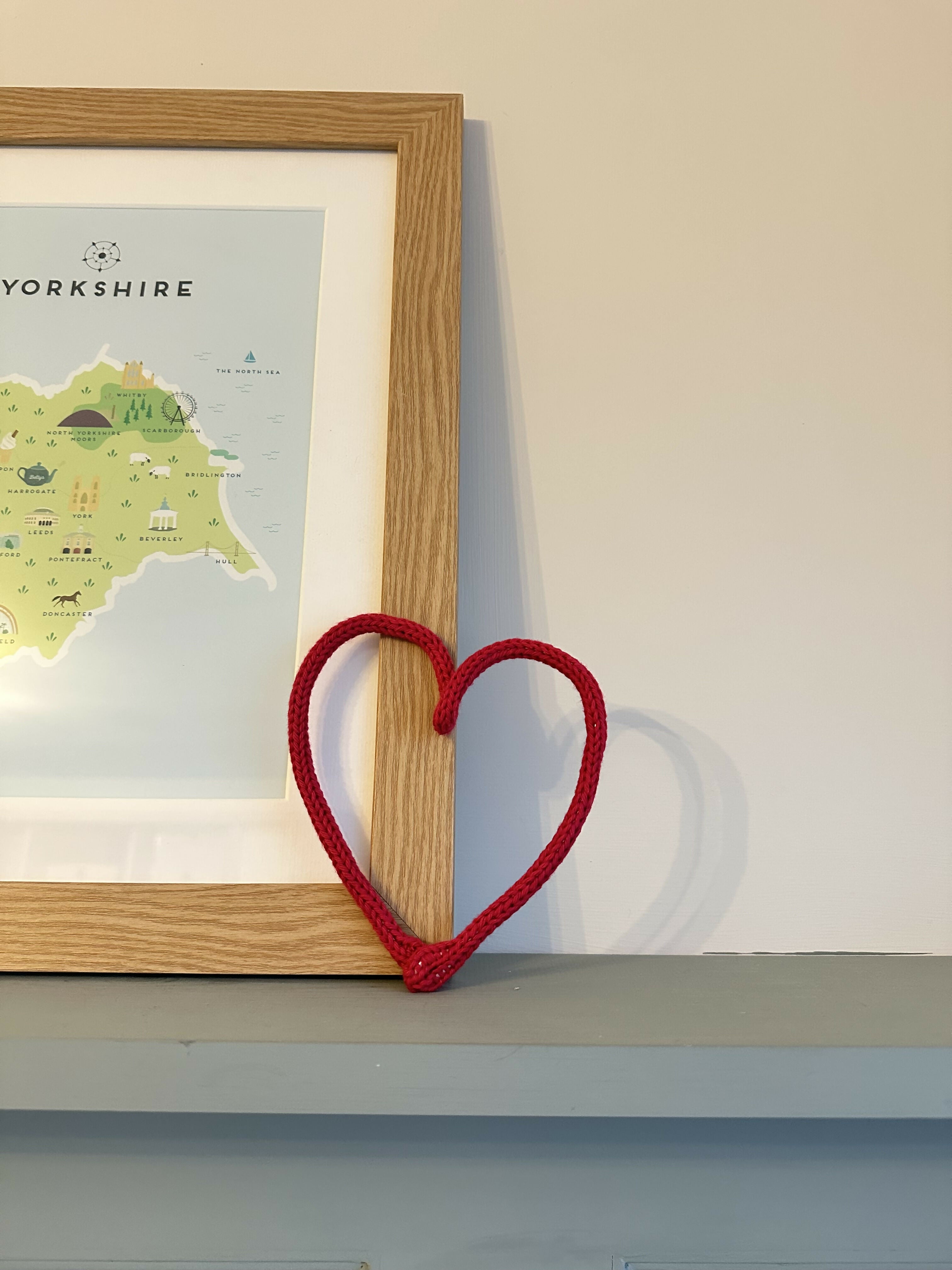 Knitted Wire Heart Decoration - Mini