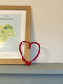Knitted Wire Heart Decoration - Mini