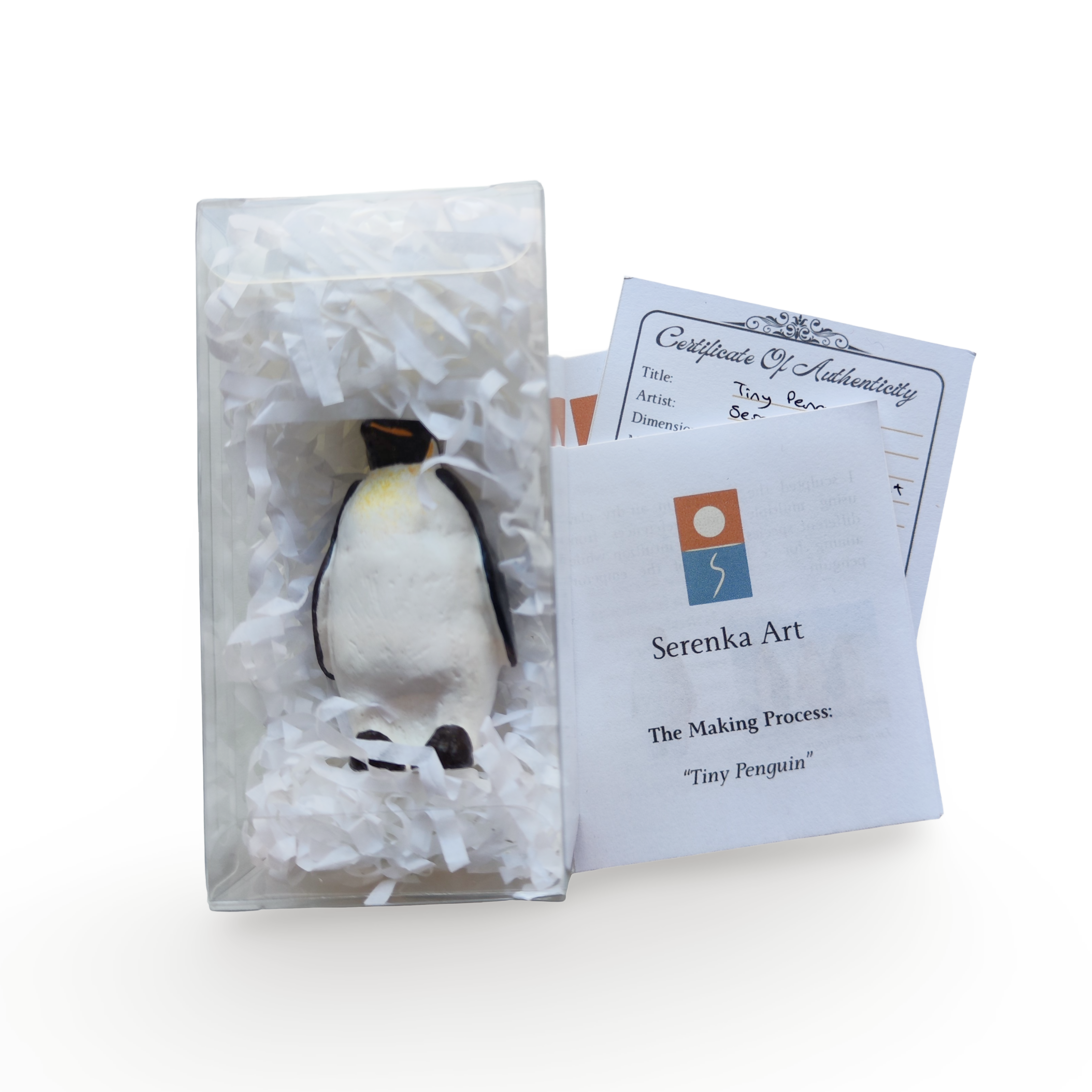 Tiny Penguin / Hand-painted Reproduction of Original Sculpture / Figurine