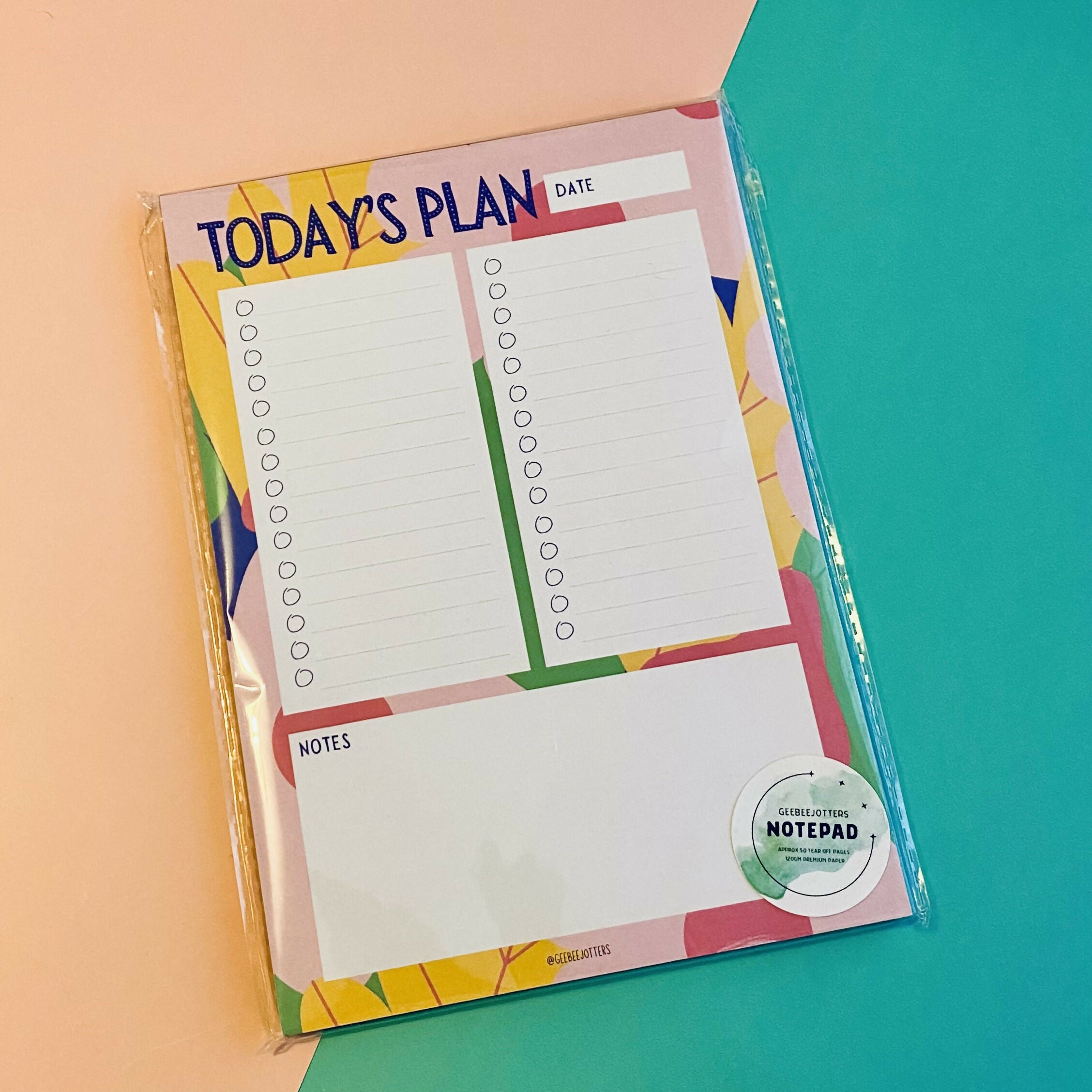 Bright Blooms - Todays Plan Notepad A5