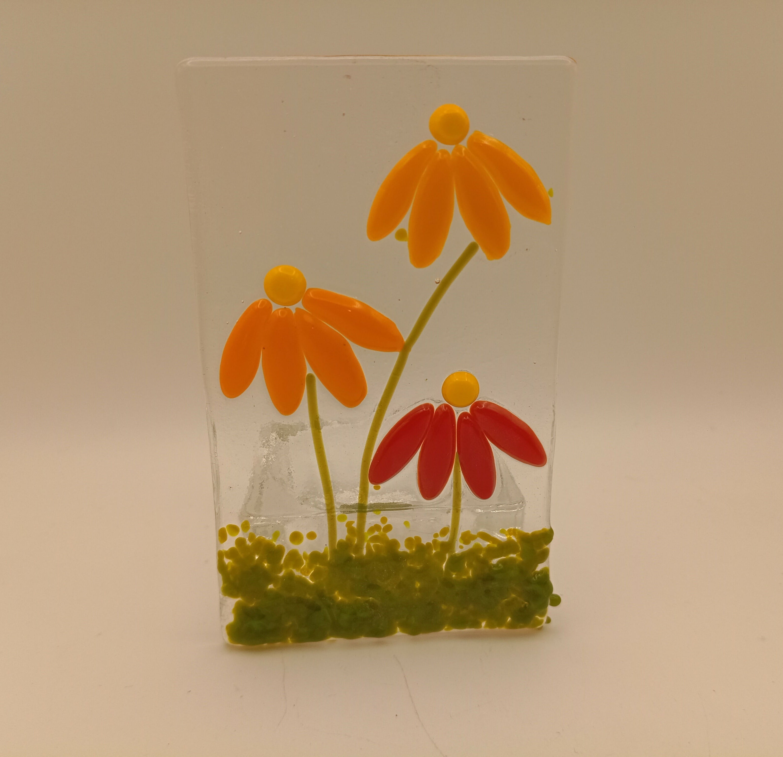 Fused Glass Flower Tealight