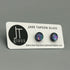Rainbow Dichroic Fused Glass Sterling Silver Stud Earrings - Handmade by Jade Tapson Glass.