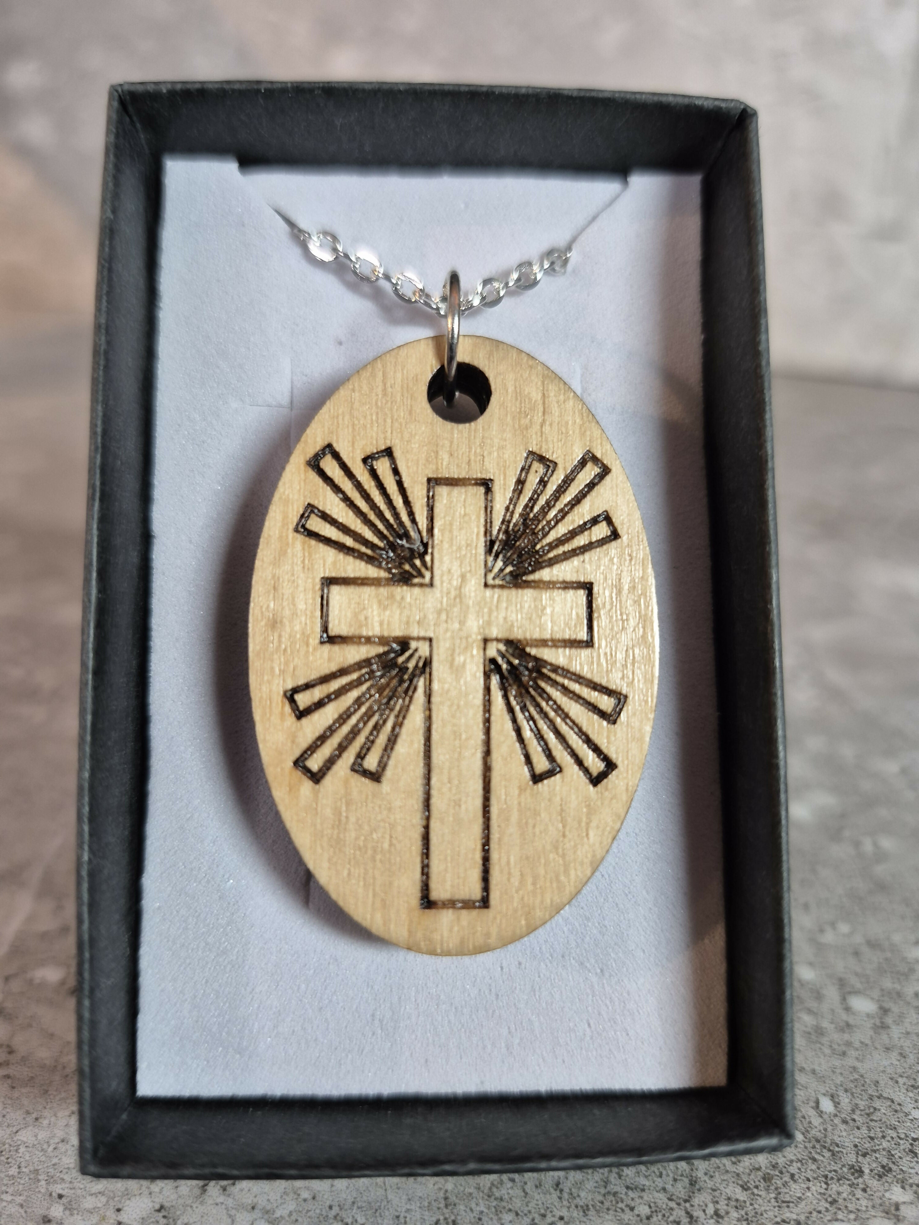 Handcrafted and Engraved Cross Pendant