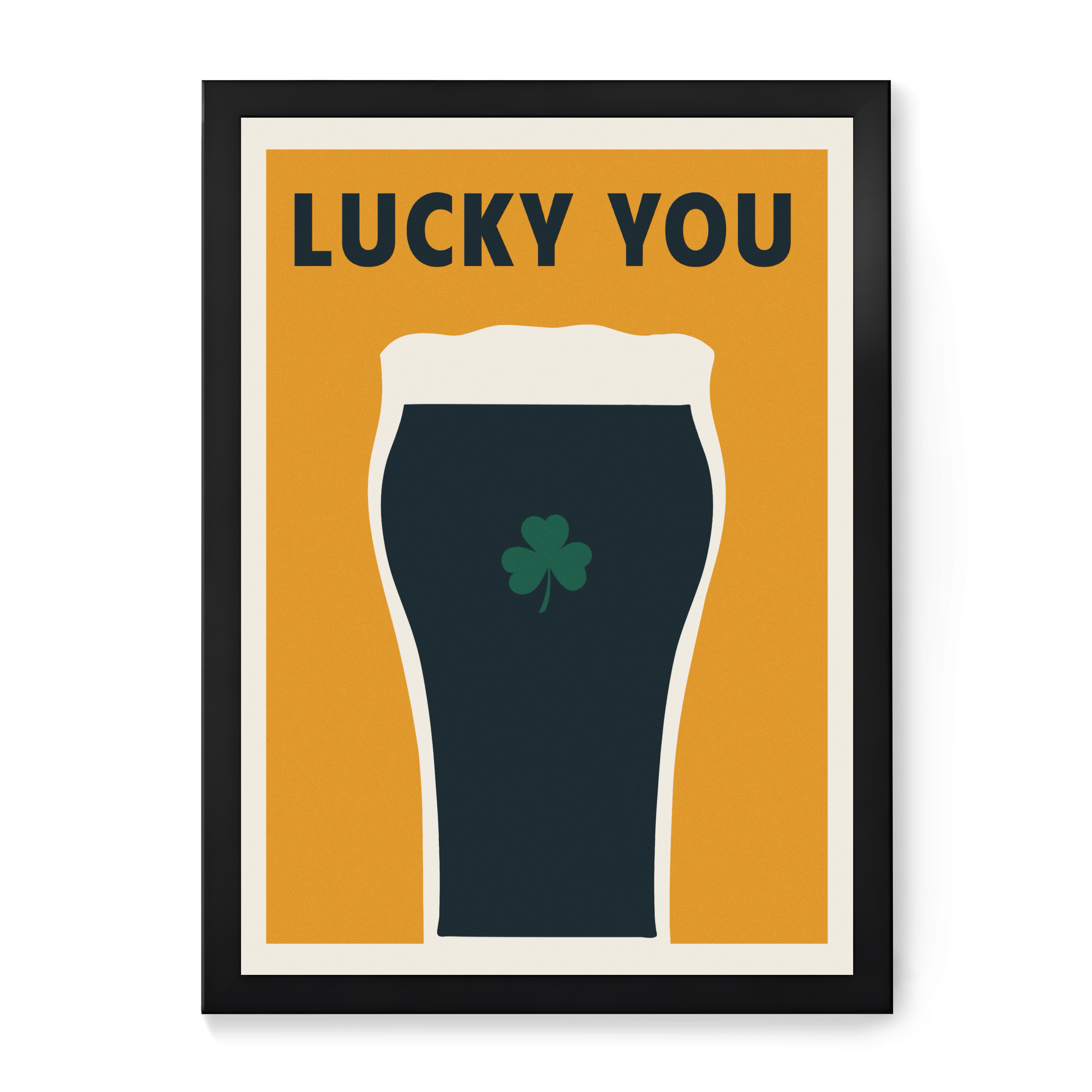 Lucky You Retro Stout Beer Print