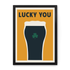 Lucky You Retro Stout Beer Print