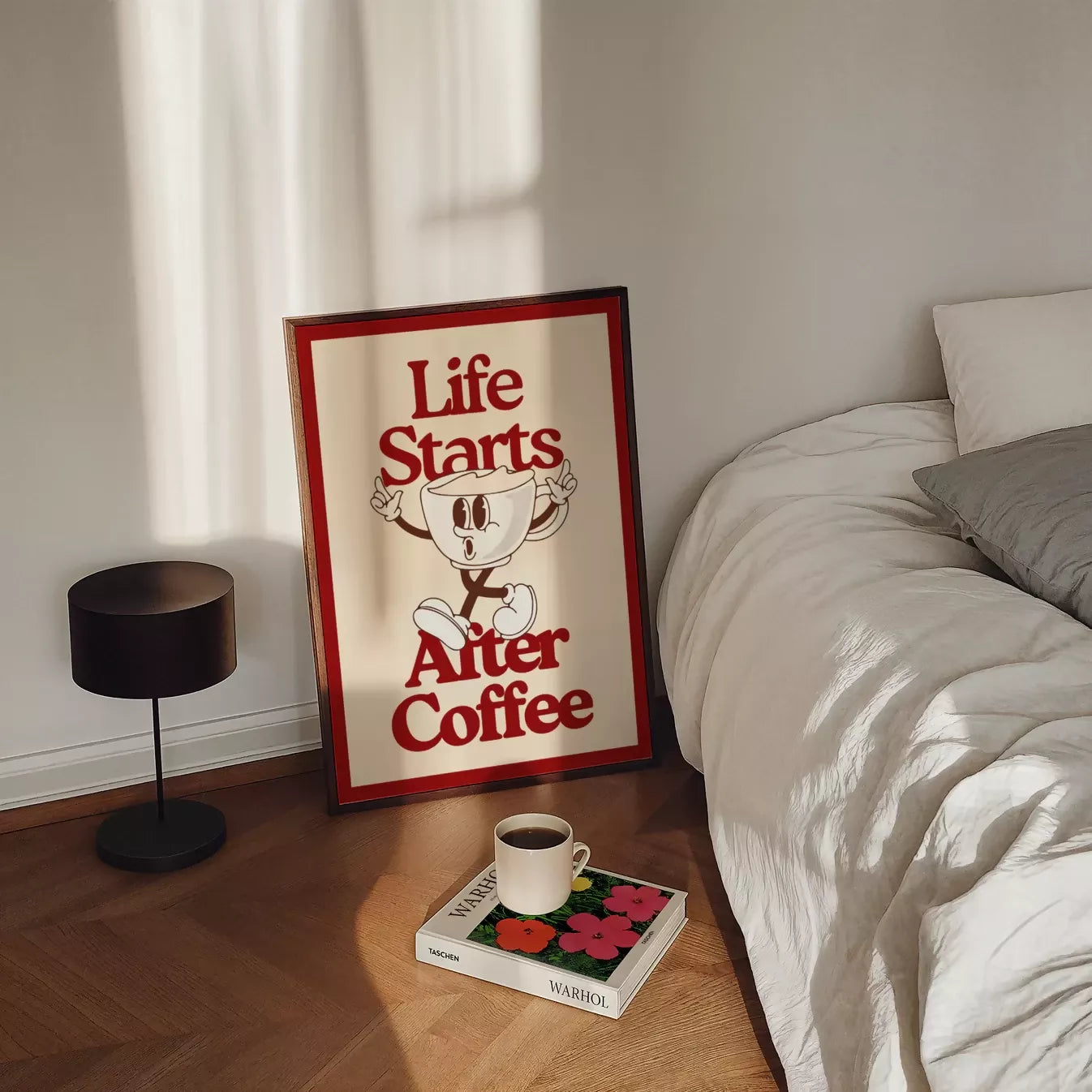 LIFE STARTS AFTER COFFEE WALL ART PRINT