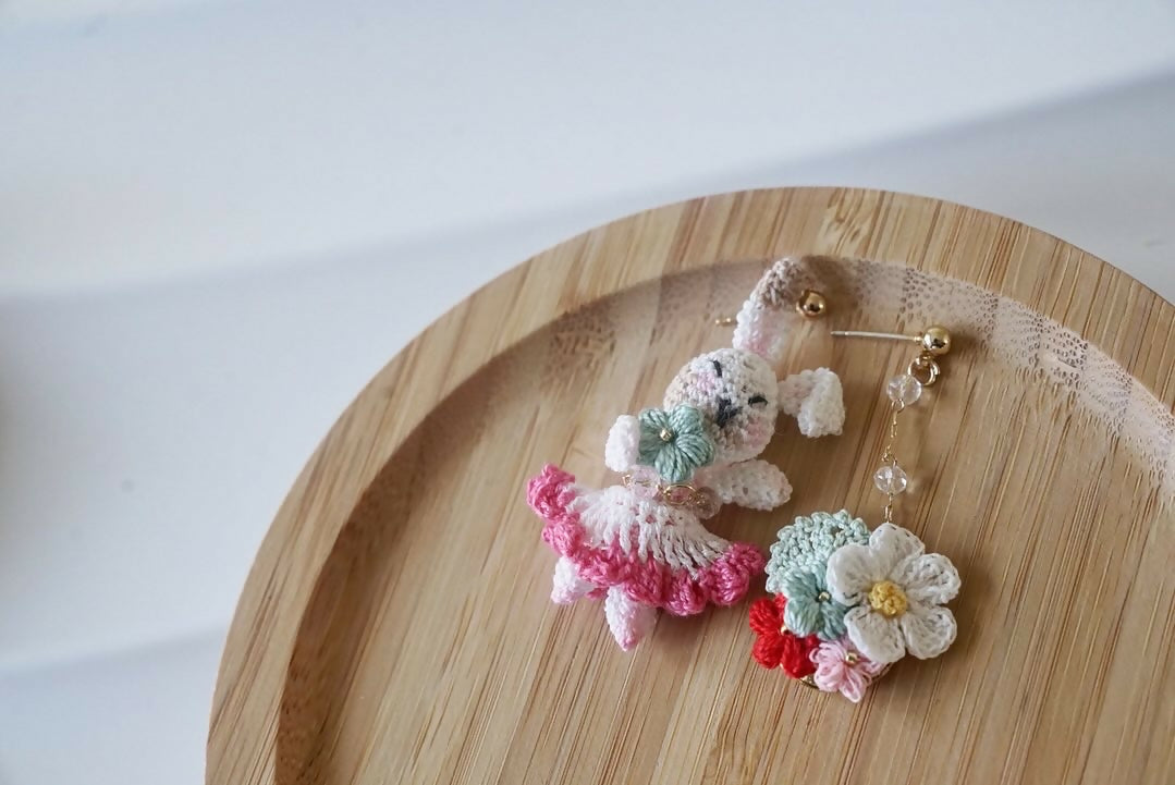 Mini Bunny Flower Earrings