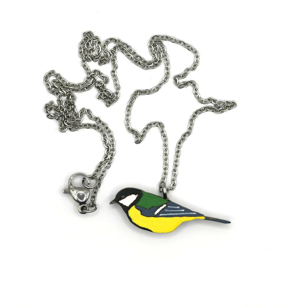 Great Tits Necklace and Stud Earrings Set
